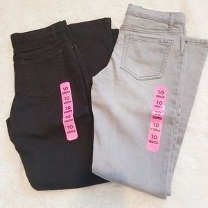 Girls| Super Skinny Jeans| 10| Graywash| Blackwash